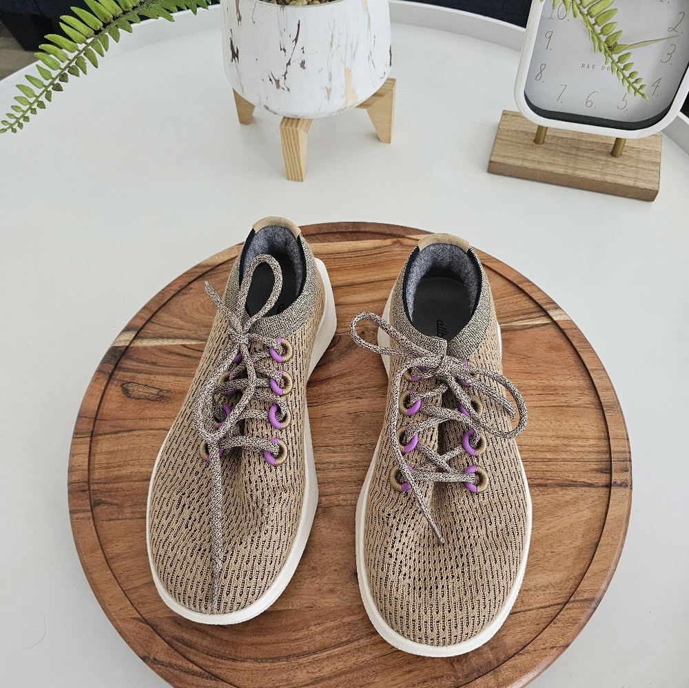 Allbirds Tree Dasher 2 Hazy Beige Lux Purple Womens 9